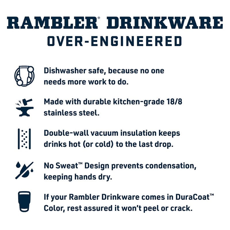 YETI Rambler 35 oz Tumbler with Handle and Straw Lid,