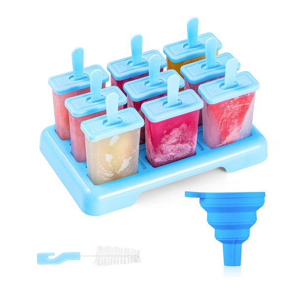ANSMIO Ice Pop Molds 9 Popsicle Molds Ice Cream Moulds