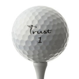 Trust Golf Balls Bison Soft Fly Non-Bend Stop Urethane Cover 3-Piece Reactive Core (Tour-Type), 1 Dozen (Pack of 12), White