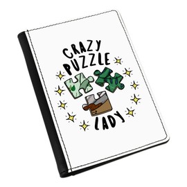 Gift Base Crazy Puzzle Lady Stars Passport Holder Cover