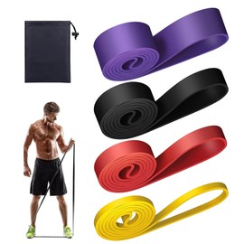 OUDAR Ligas de Resistencia para Ejercicio, 4 Piezas Bandas de Resistencia para Ejercicio, Banda Elastica de Resistencia con Bolsa de Almacenamiento, Bandas Elásticas para Ejercicio en Casa y Gimnasio