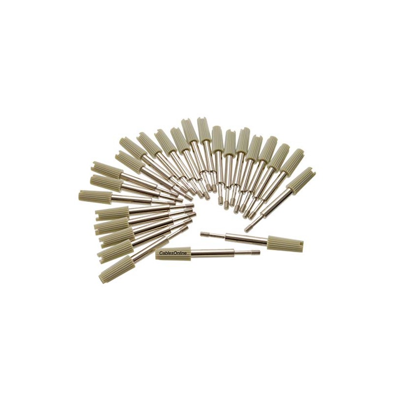 CablesOnline 25-Pack Plastic Metal Thumb Screws #4-40 UNC for Parallel/Serial