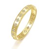 AIMADE 18k Gold Plated Lucky Clover Bracelet Bangle for Women