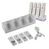 4Pcs 2800mAh Rechargeable Cells and Wii Cell Charge Dock Stand
