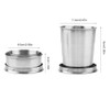 Foldable Cup, Folding Cup, Extendable Cup Made of Stainless Steel,