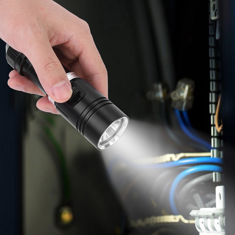 L2 LED Flashlight Torch 100M Diving Waterproof for Camping Stepless