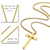 Moguri Cross Necklace for Men, 60 cm Stainless Steel Pendant