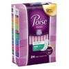 Poise Ultra Thin Pads Long Length Light Absorbency 24 Count