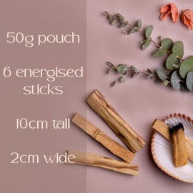 Sacred Nest Extra Premium Palo Santo & MP3 Ritual | 50g SERFOR Certified Smudging Sticks | 6X Chunky, High Resin Smudging Wood |Wild Harvested, Peruvian Smudge Sticks | Energy Cleansing Incense Sticks