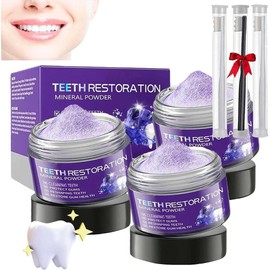 Teeth Restoration Mineral Powder,Teeth Whitening Mineral Powder,Oral & Teeth Care Mineral Powder, Effective In Strengthening Teeth And Gums (3Pcs)