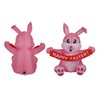 4.9ft Easter Inflatable Bunny Happy Easter Bunny Decoration Outdoor Blow