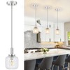 Osimir Brushed Nickel Pendant Lights Kitchen Island, 1-Light 5.9" Modern