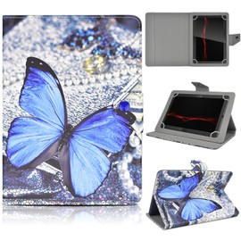 DETUOSI Universal 10.1 inch Tablet Case, 10 inch Tablet Cover, Travel Portable Protective Folio Leather Stand Shell Case【with 4 Fixed Rings】for All Kinds of 9.6-10.5 inch Android/iOS/Windows Tablet #8