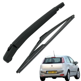 Ruolin Car Rear Windscreen Wiper Black Replacement Rear Wiper Arm + Windscreen Wiper Set Replacement for Fiat Grande Punto 2005-2011