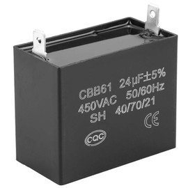 CBB61 Starting Run Capacitor Generator 450V AC 24uF 50/60Hz Metallized Polypropylene Film Capacitor