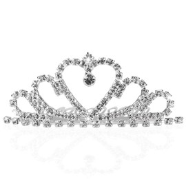 MILISTEN Wedding Crown Comb Rhinestone Mini Tiara Hair Comb Crystal Princess Pageant Crown Hair Clips Headband Headpiece Hair Accessories for Wedding Birthday Prom Ball Party