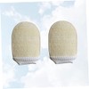 Mikinona Guantes Baño Exfoliantes Piezas Tamaño Mediano Dedos Masaje Corporal