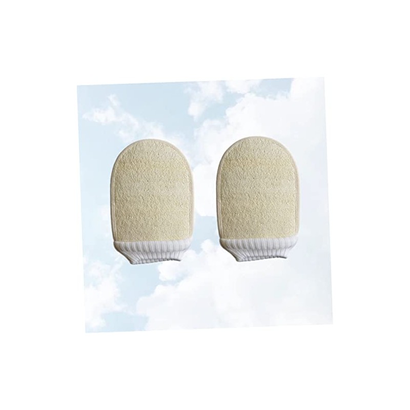 Mikinona Guantes Baño Exfoliantes Piezas Tamaño Mediano Dedos Masaje Corporal