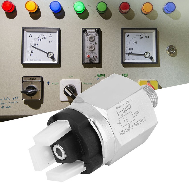 Adjustable Pressure Switch G1/8in NC/NO 0.1~1Mpa Switch AC220V 48VAC/DC