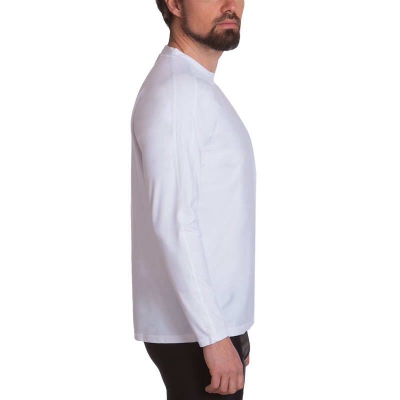 iQ-Company Men's Long-Sleeved Shirt, UV protection 300, Loose Fit, white