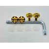 Kuroobaa Car License Plate Bolt License Plate Frame Titanium Anti-Theft