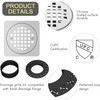 UNI-DRAIN Shower Drain Square 4 Inch with Flange, Drain Grate
