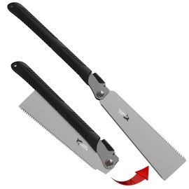 FAMEX Ryoba 5523 Professional Japanese Saw 240 mm Carbon Steel, 7-9/17 TPI, Made in Japan, Foldable Hand Saw for DIY and Trade, Fine Saw for Wood, Pull Saw