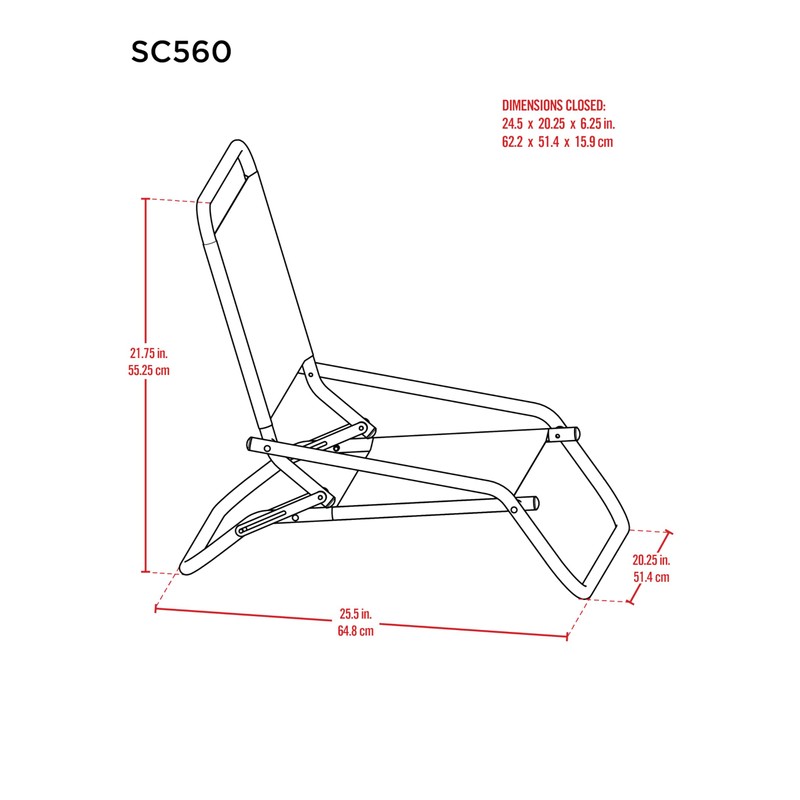 Rio Beach Wave 1-Position Beach Folding Sand Chair, Bright Stripes