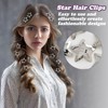 LuckyOpt 10Pc Star Hair Clips, 3CM Silver Metal Y2K 2000s