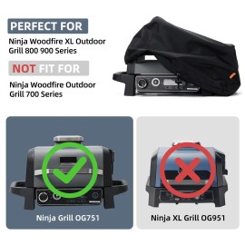 TRAVELIT Ninja Woodfire Grill Cover Waterproof Heavy Duty Fits Og700 Series