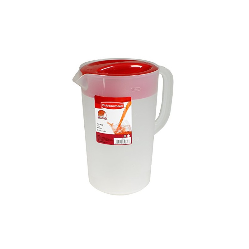 Rubbermaid Clear Pitcher, 1 Gallon (Pack of 3)