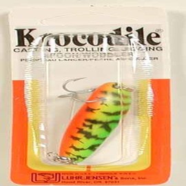 Luhr Jensen Luhr-Jensen 1/4 Krocodile (Treble Hook) Fire Tiger Luhr-Jensen 1003-014-0979: 1/4 Krocodile (Treble Hook) Fire Tiger, 1/4 oz