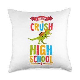 Welcome Back To School Monster Truck High School Throw Pillow