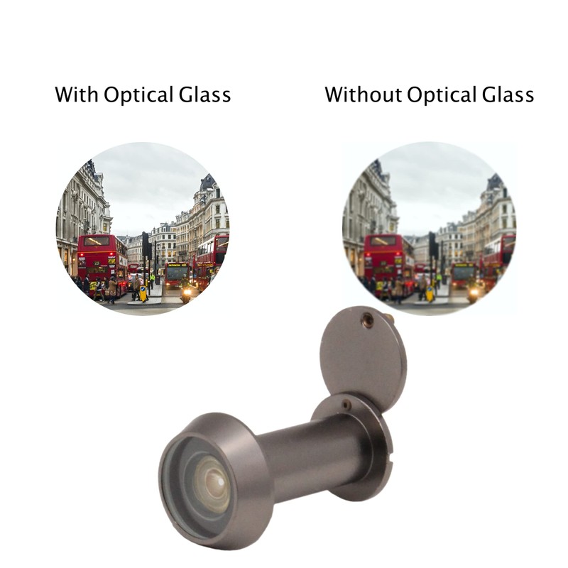 Door Viewer Antique Brass Peephole Wide Angle 50-75mm Thick Doors