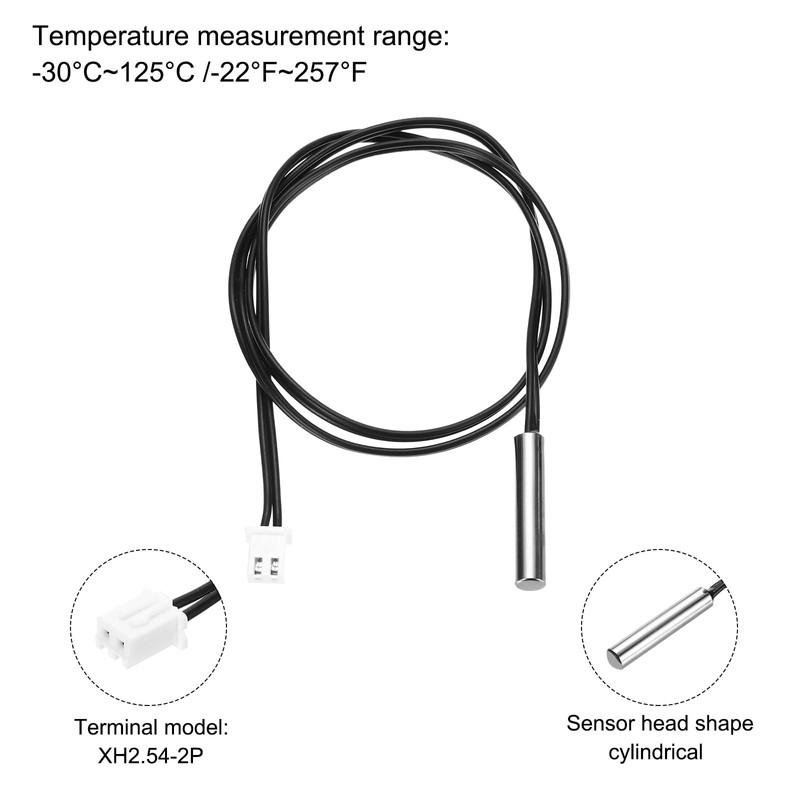 uxcell 1 Pcs 5K NTC Thermal Sensor Probe, Stainless Steel