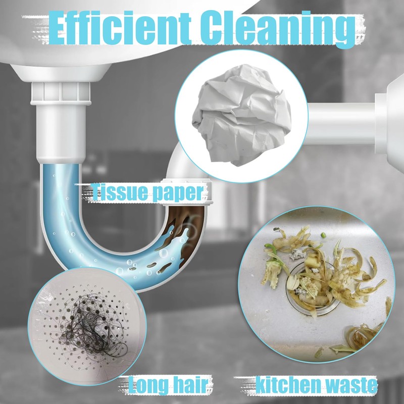 PXBSNB 6 PCS Drain Snake, Flexible Shower Drain Unblocker Tool,