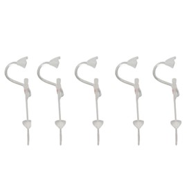 5pcs BTE Sound Aid Replacement Slim Tubes 2B Size Sound Amplifier Tubes with Open Dome Ear Tips S