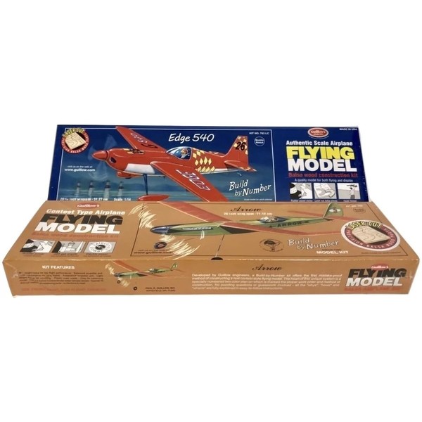 Two Easy to Build Guillow's Balsa Wood Model Airplane Kits