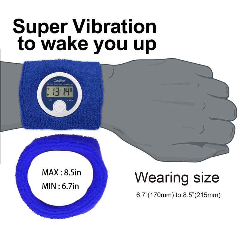 CoolFire - Vibrating Alarm Clock Sweatband, Silent Wake Yourself Up