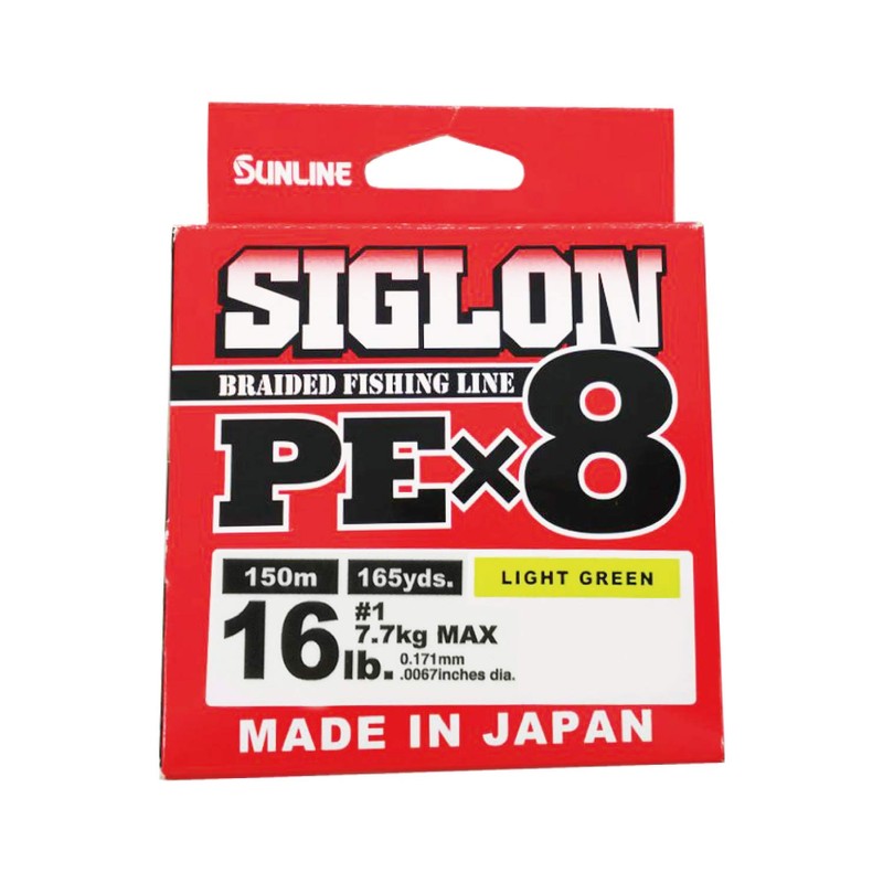 Sunline Siglon Braid Pe X8 Light Green 0.171 mm 7.7
