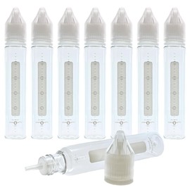 Unicorn Bottles 30ml Set of 8 Child Lock Graduated Liquid Portable Light Filtering with Label Space (Clear)