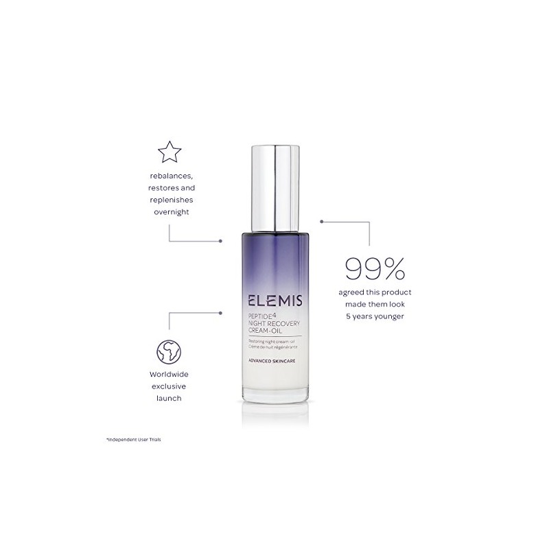 ELEMIS Peptide4 - Aceite de crema para recuperación nocturna, 1