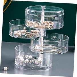 WHAMVOX 2pcs Rotating Makeup Organizer Storage Box Beauty Organiser Skincare Turntable Organizer