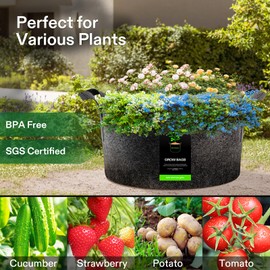 VIVOSUN 1 Pack 100 Gallon Grow Bag, Fabric Pot with Handles for Growing Vegtables and Plants
