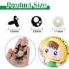 TOAOB Plastic Flat Cute Safety Eye 160 Pieces 12 mm