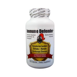 NaturalyPure Immune System Booster and Defender - Formulated with Ganoderma Lucidum, Shiitake, Maitake & Cordyceps Sinensis. Immune Support for Men & Women - 180 Vegan Capsules.