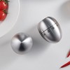 Mobxpar Mechanical Egg Timer, Stainless Steel Kitchen Timer, Egg Shaped
