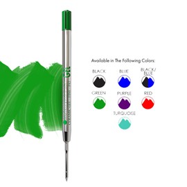 Monteverde Fine Point Capless Gel Refill for Parker Ballpoint Pens - Green (Pack of 2)