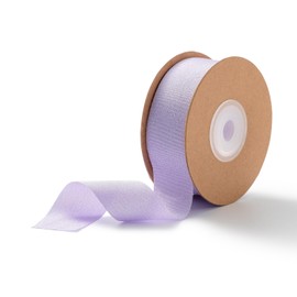 AOKSUNOVA Gift Wrap Ribbon For Crafting, 1Inch x 25Yards Purple Chiffon Ribbons For Wedding Invitations, Bridal Bouquets, Gifts Wrapping