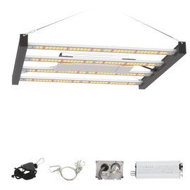 CANAGROW CG1200 LED Grow Light for Indoor Plants 2x2ft Coverage with High Yield Diodes, Sunlike Full Spectrum Dimmable Growing Lamps for Hydroponic Indoor Seeding Veg Bloom Greenhouse(Black)